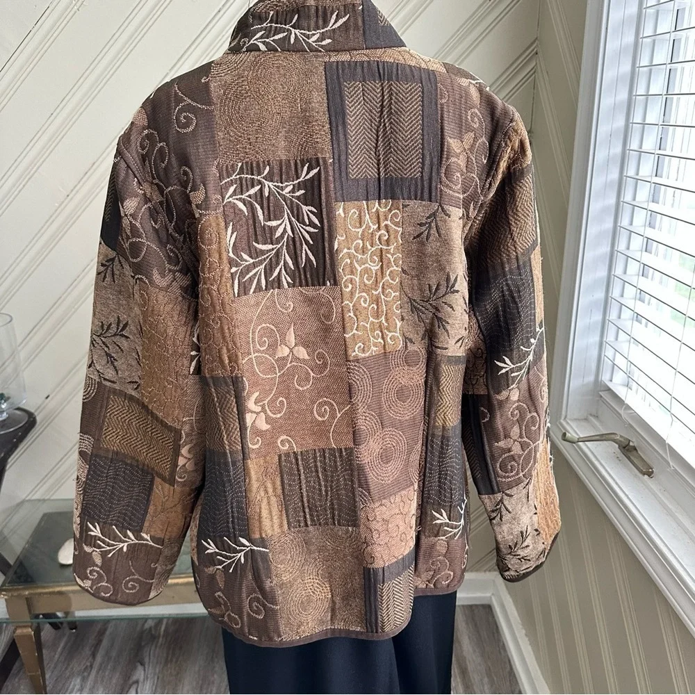 VTG Kaktus Embroidered Tapestry Open Jacket 1X